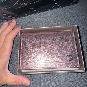 Bvlgari metallic pink card holder